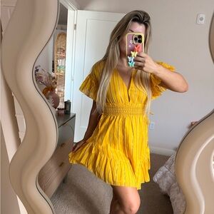 SAYLOR Yellow Striped Dress